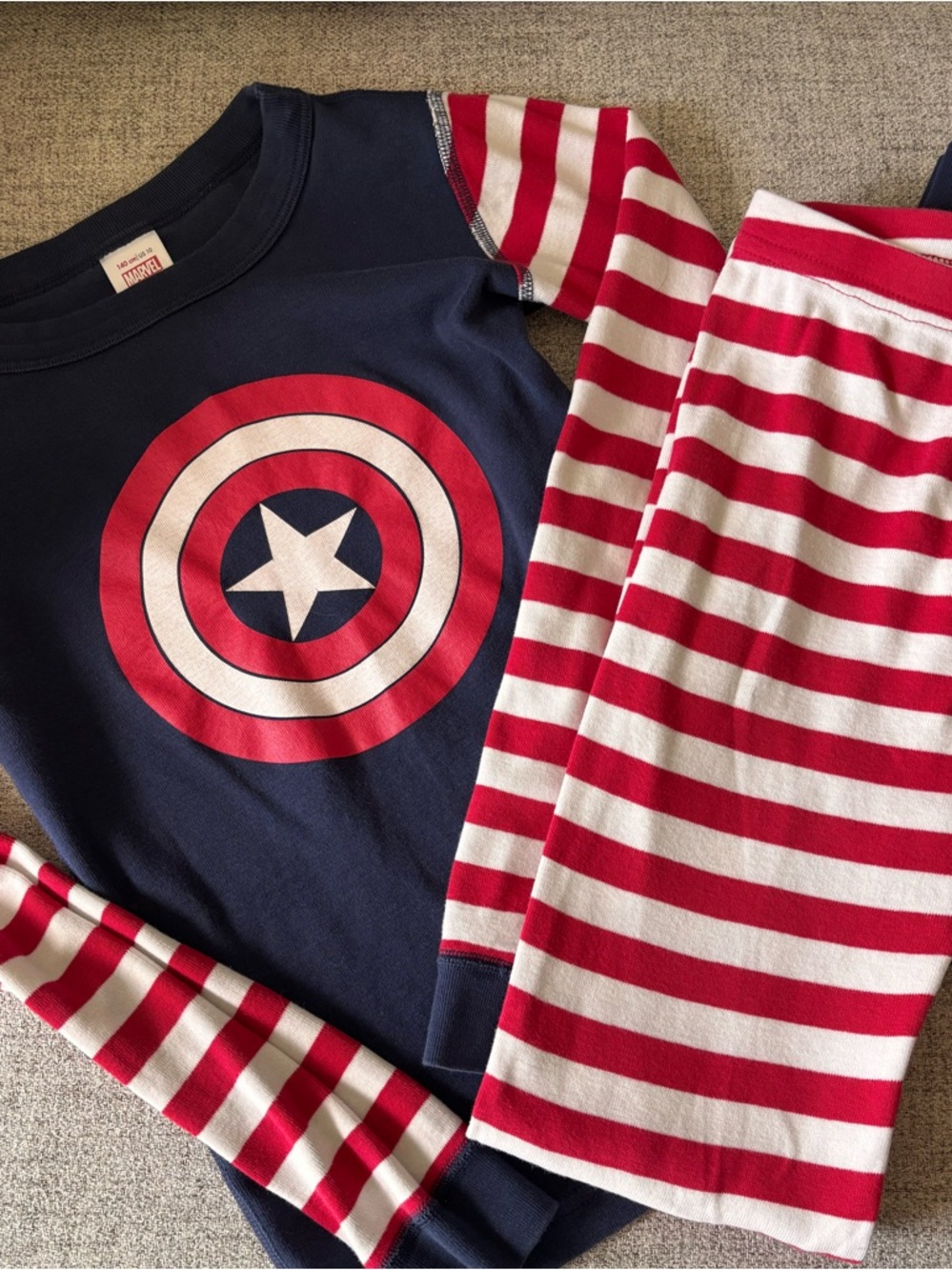 Hanna Andersson Captain America Stripe Pajama Set